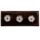 Black Daffodils Ceramic Etched Wooden Hooks